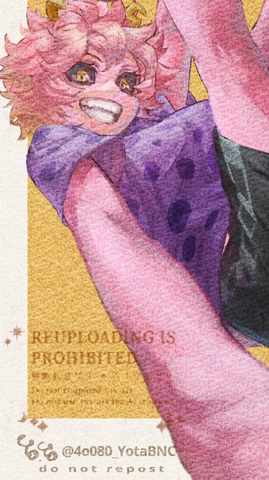 ブルースカイに新規(といってもリメイクですが)イラスト載せましたヒロアカ 芦戸三奈(ピンキー)2枚です見られる方は宜しければご覧ください 