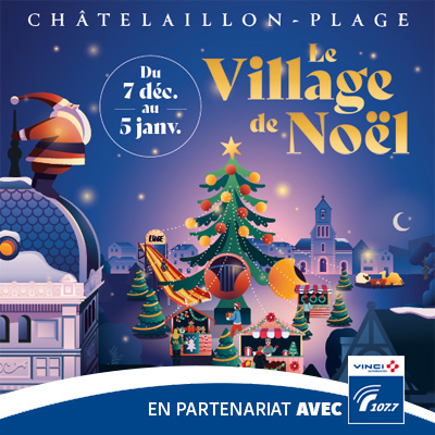 Radio1077's tweet photo. #Festivités 🎄 Jusqu'au 5 janvier, le Village de Noël illumine les yeux des petits et grands à @Chatelaillon-Plage : manège, sapin géant, forêt magique, crèche vivante et baignade des banquisards en costume ▶️ https://t.co/IkSLU5oMu7 https://t.co/E5sbag8rsj