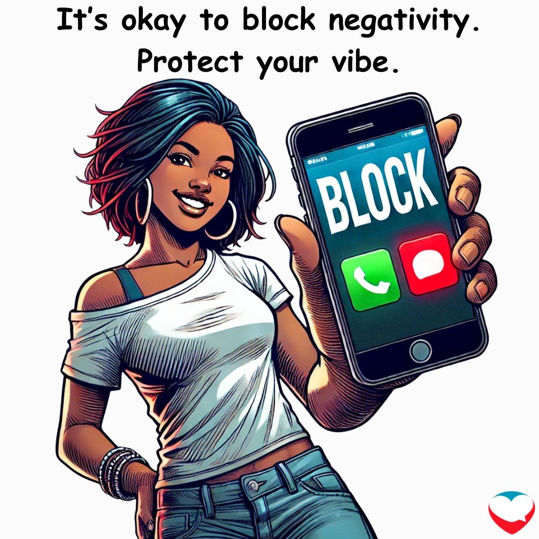 AtienoDambe's tweet photo. Donโt hesitate to block out anything or anyone that disrupts your positive energy. ๐ชโจ
#ProtectYourVibe #MentalHealthMatters #SetBoundaries #StayPositive #BlockNegativity #respectonline https://t.co/ZPzWtq1Kqj