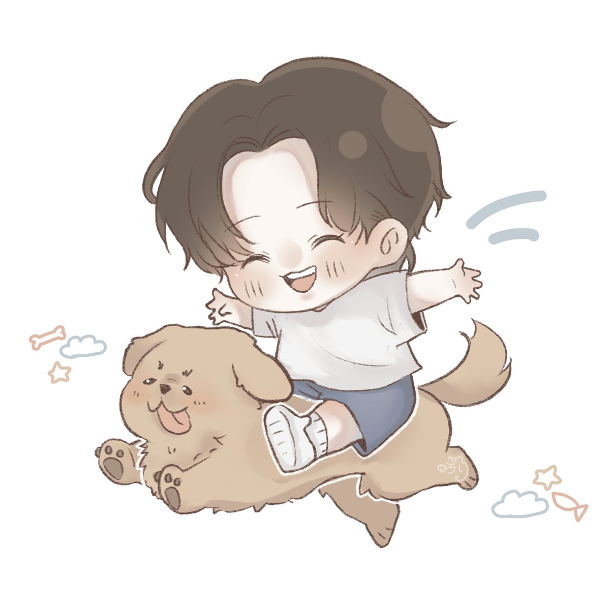 musemux_'s tweet photo. สานฝันให้พี่จองได้ขี่หมาค่ะ 🦮🐠 https://t.co/DVjOQ1Ngwq
