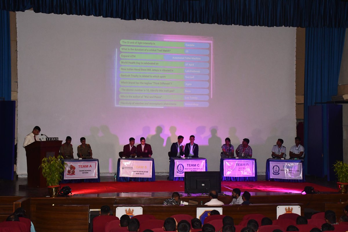 IN_INSShivaji's tweet photo. As part of #NavyWeek2024, INS Shivaji Inter School Quiz Competition ENIGMA-24 (4th edition) concluded on #06Dec 24 showcasing skill, intellect, knowledge and enthusiasm. @IN_NCSMumbai emerged victorious while Amrita Vidyalayam, New Delhi stood 2nd. https://t.co/gdDE3M7hYJ