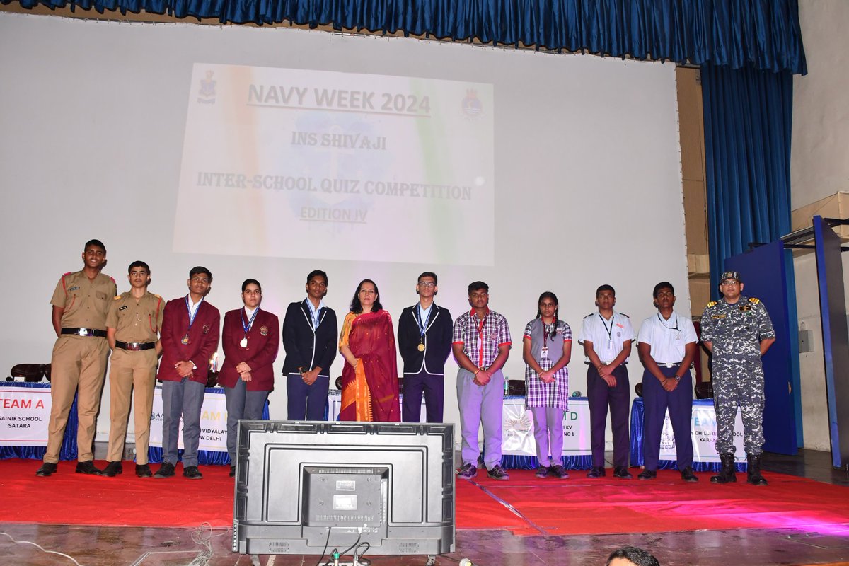 IN_INSShivaji's tweet photo. As part of #NavyWeek2024, INS Shivaji Inter School Quiz Competition ENIGMA-24 (4th edition) concluded on #06Dec 24 showcasing skill, intellect, knowledge and enthusiasm. @IN_NCSMumbai emerged victorious while Amrita Vidyalayam, New Delhi stood 2nd. https://t.co/gdDE3M7hYJ