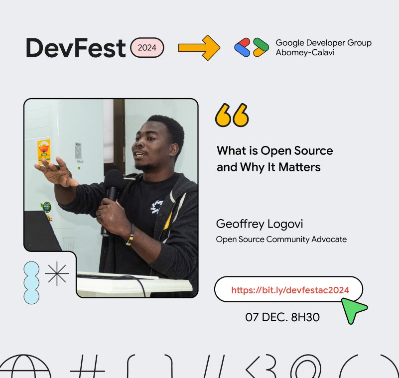 Un grand merci au représentant du #228 <a href="/geoffreylgv/">jeffrey 🥑⚡</a> pour son talk 👏
Sa parle #opensource ! 
#DevFest2024 
#gdgabomeycalavi
#iaresponsable