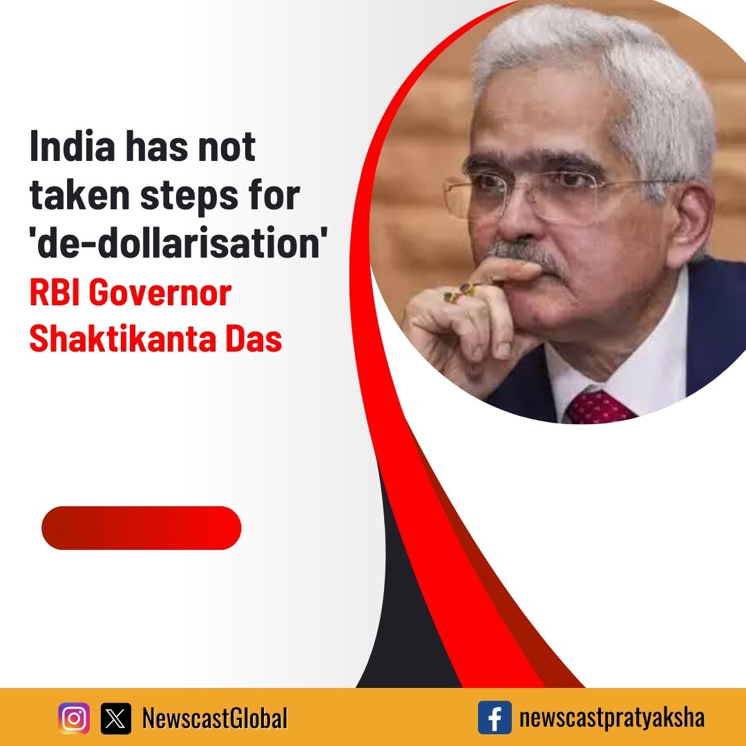 NewscastGlobal's tweet photo. US President-elect #DonaldTrump threatens 100% tariff on #BRICS nations' #ExportsToUS for pursuing #dedollarisation. @RBI Gov @DasShaktikanta clarified #India hasn't moved towards de-dollarisation, explaining #Vostro accounts with Russia aim to secure trade in local currency. https://t.co/KgYL6Kg7Rt