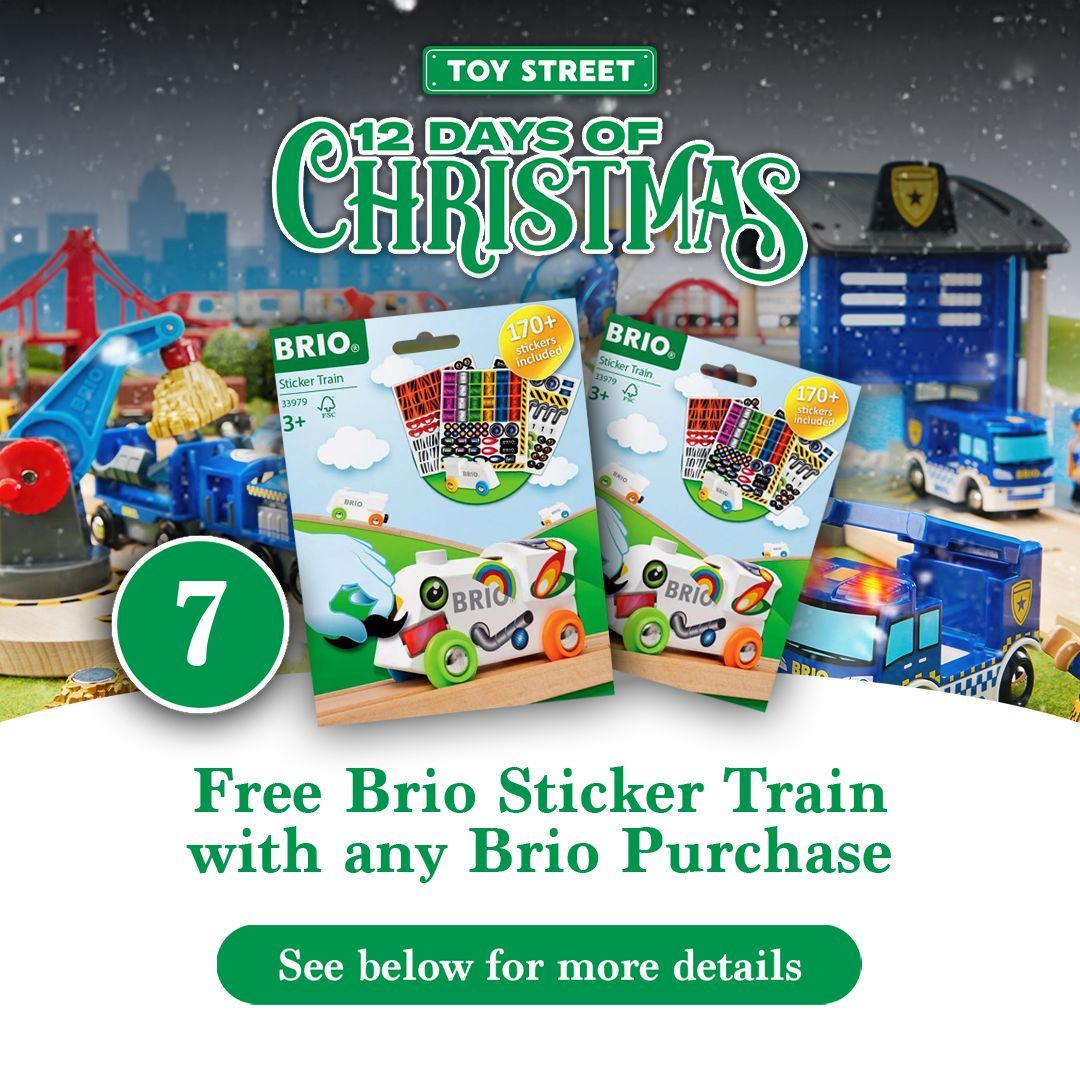 On the 7th day of Christmas, Toy Street gave to me...

A FREE Brio Sticker Train with any Brio purchase!

USE CODE: BRIO

🚂 🚂 🚂 

Head over to toystreet.co.uk and stock up on Brio today!

#train #brio #gift #christmas #advent #day7 #deal