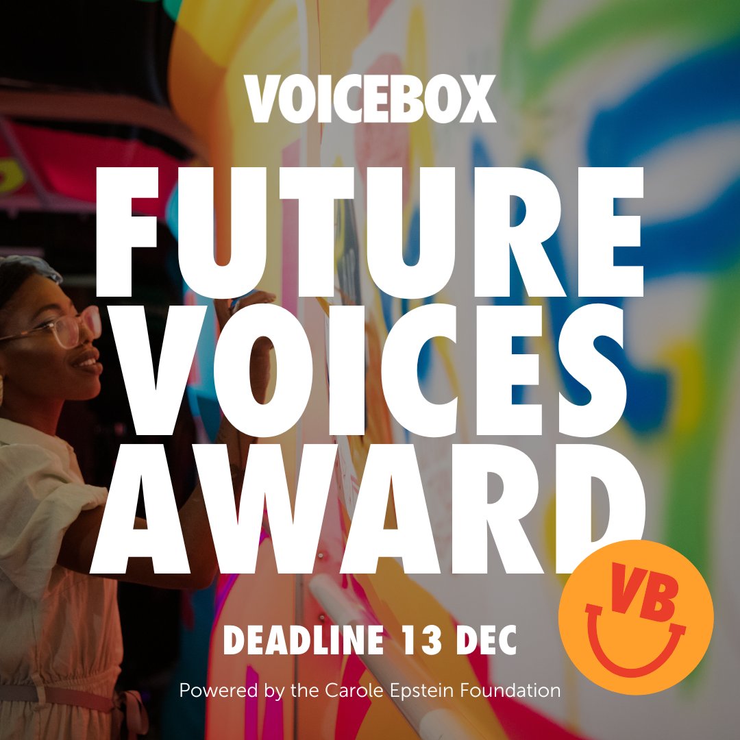 🚨 Deadline Extended 🚨

You now have until 13 Dec to apply for the VOICEBOX FUTURE VOICES Award 🏆

🌟 £800 cash prize, mentoring, Festival access &amp; a spot in the 2025 programme at #CheltLitFest

If you're a creative (18-30) driving change, apply now!

🔗 ow.ly/1SMt50UmvIk