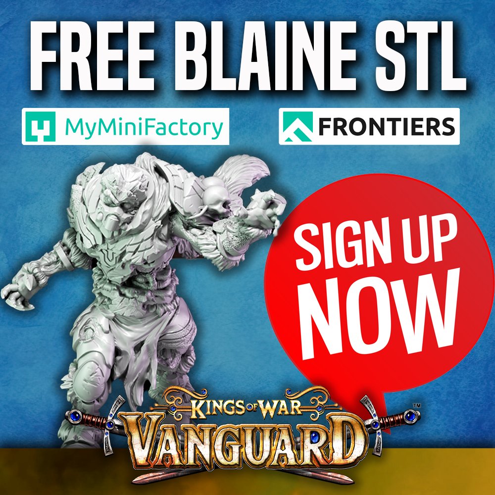 manticgames's tweet image. Kings of War: Vanguard is coming to MyMiniFactory on Monday 9th December!

bit.ly/3BtoyNw

Sign up before 2pm on Monday and get yourself this FREE Zombie Blaine STL!

#manticgames #vanguard #myminifactory #3dprinting