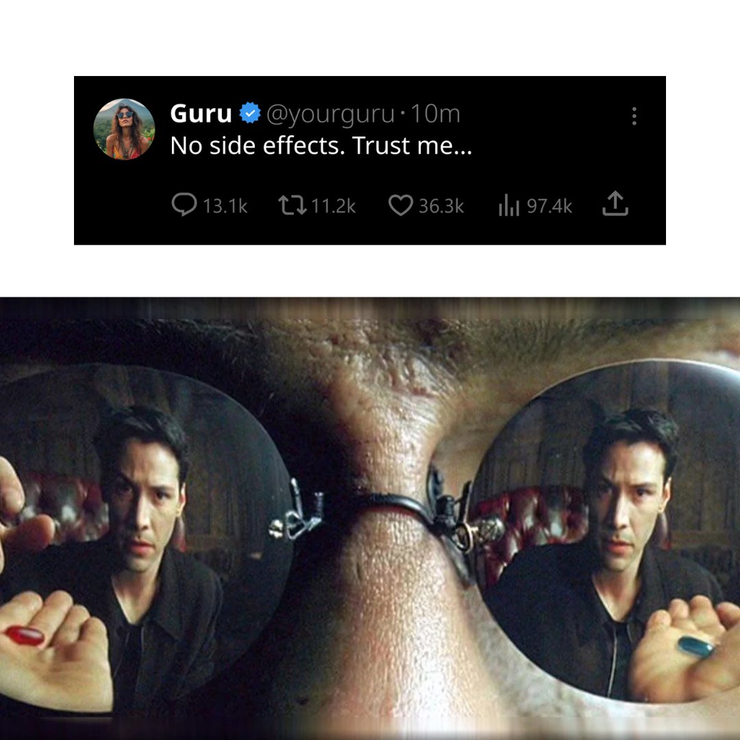 No Side Effects Gurus

Been on X for a while now, and while I’m all for free speech, I’ve noticed a pattern with some health influencers. Suggesting supplements or diet changes is fine, but convincing people that a “magic pill” will fix their life and has no side effects is