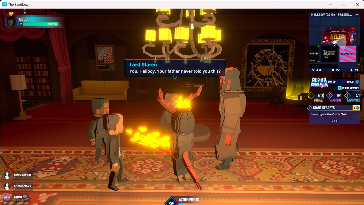 bear_panda2's tweet photo. Sneaking into the Osiris club in Hellboy (2019) in @TheSandboxGame. Things are about to get supernaturally exciting! 😈🔥 @Lionsgate https://t.co/6g7zTmQLRO #TheSandbox #AlphaSeason4 #AS4SocialChallenge https://t.co/AinNDsAxff