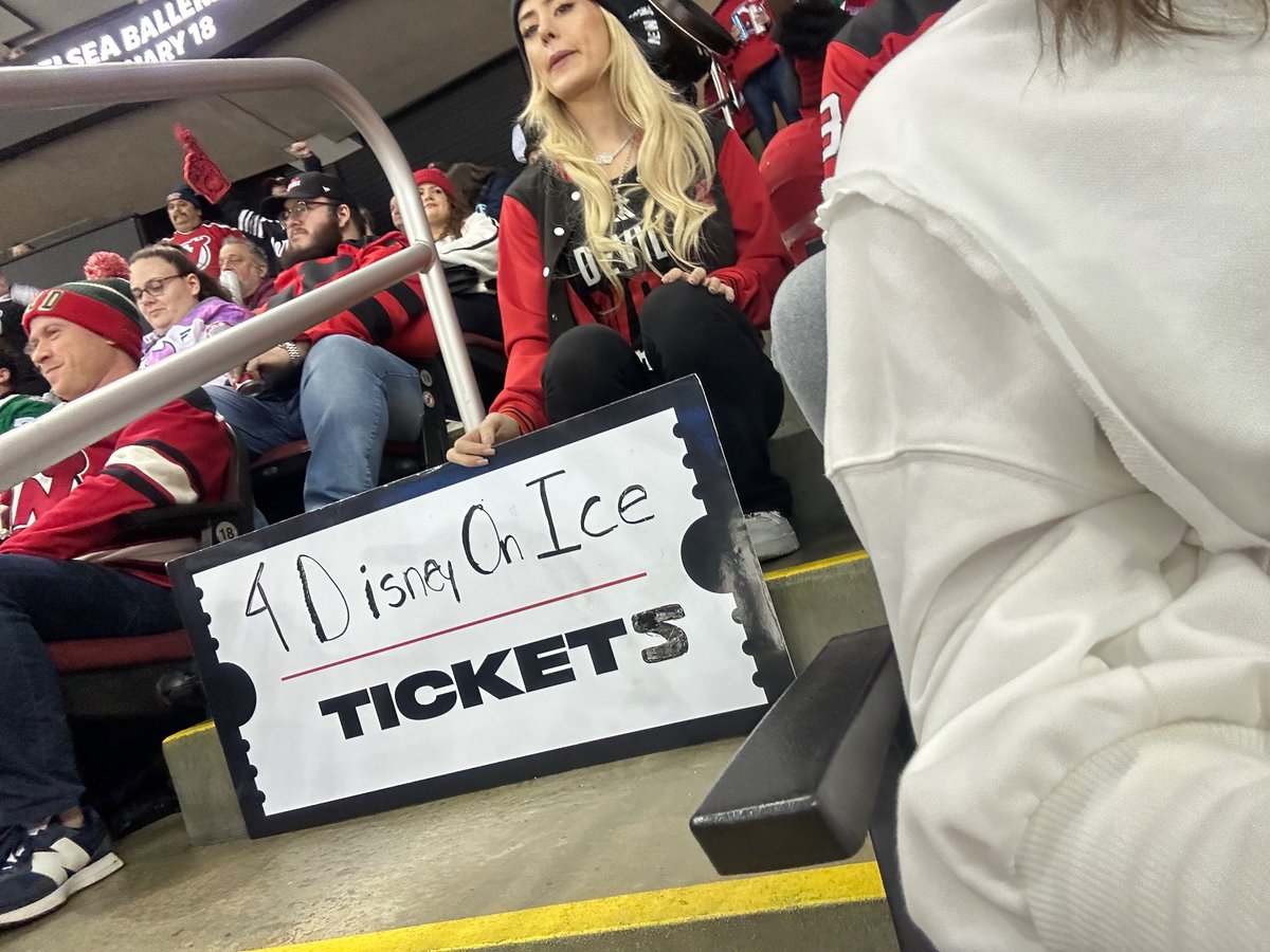The guys behind me at the <a href="/NJDevils/">New Jersey Devils</a> game won Disney on Ice tickets. Not sure why, but I’m taking it personally.