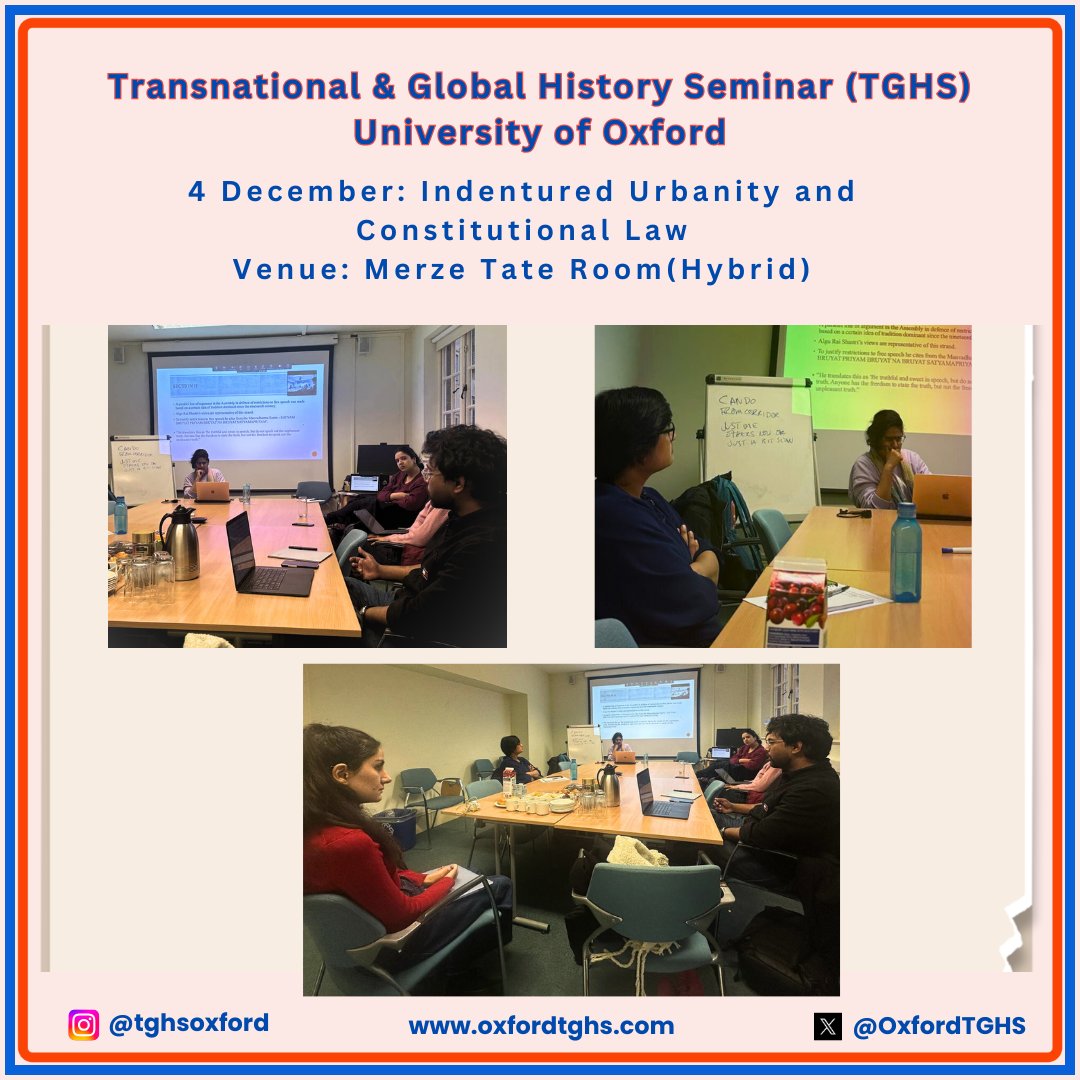 OxfordTGHS's tweet photo. Closing the term with the final seminar of the series at TGHS! ๐โจ A big thank you to our brilliant speakers and engaged audience for making this seminar series a success. See you next term! #GlobalHistory #AcademicCommunity #TGHS https://t.co/HyLpAX7ACW