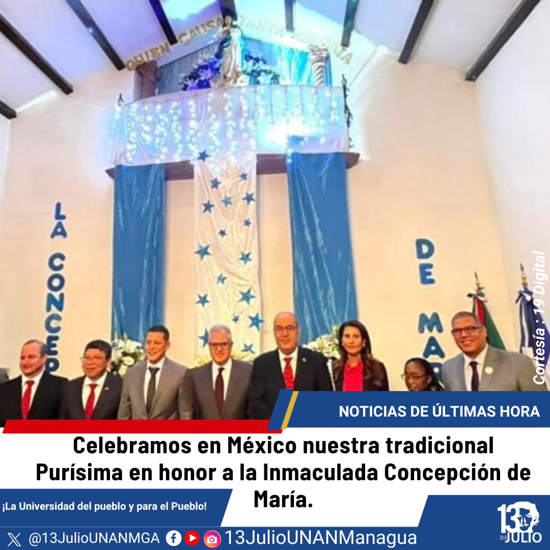 Se celebró en la embajada de #Nicaragua en México la Purísima Concepción de María 
#MaríaTantaAlegría
#SomosUNAN #SoyCSM
#ManaguaSandinista