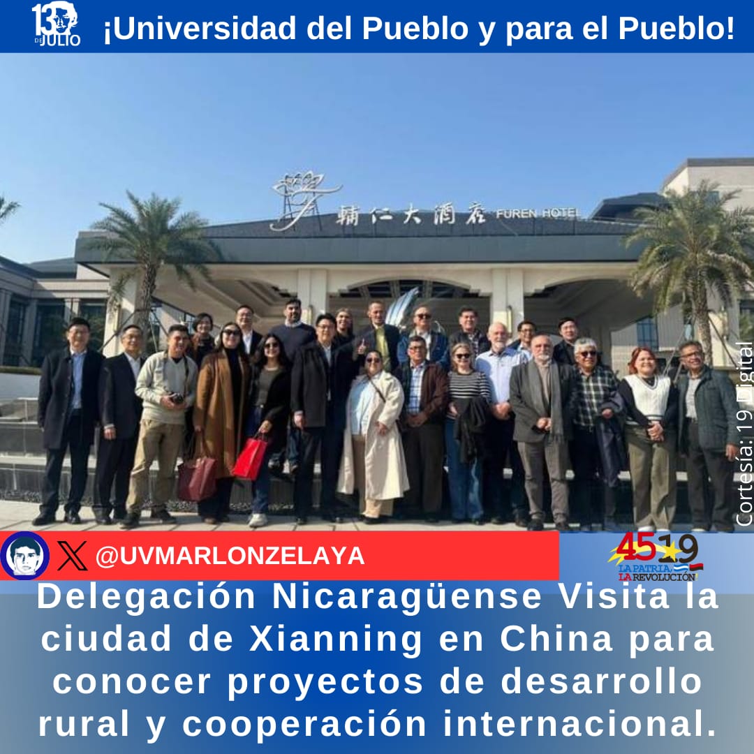 Delegación nicaragüense de misión diplomática en la República Popular China 
#MaríaTantaAlegría
#SomosUNAN #SoyCSM
#ManaguaSandinista