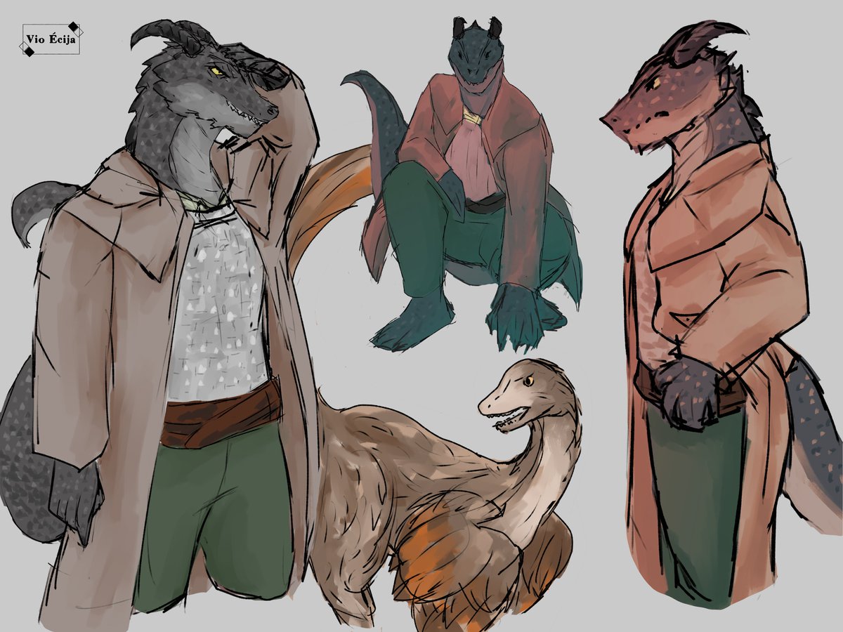 vio_draws's tweet photo. Aurux, lizardfolk ranger https://t.co/uGUSIa2fdB