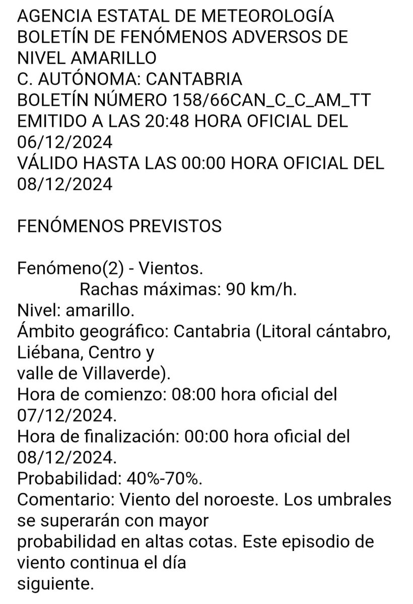 PC_Cartes's tweet photo. ⚠️  ALERTA AMARILLA  ⚠️
Desde Dirección General de Proteccion Civil y 112 Cantabria, nos trasladan un comunicado de fenómenos meteorológicos adversos  previstos desde hoy hasta mañana con un nivel de alerta amarilla de fuertes rachas viento.

 Extremen las precauciones https://t.co/gkCnJZlUmT