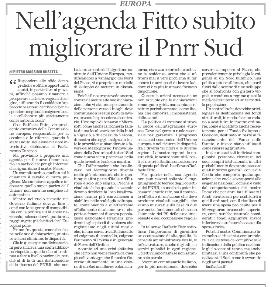 Se l’Europa diventa un arbitro imparziale invece che essere collusa rispetto a politiche nazionali nordiste.