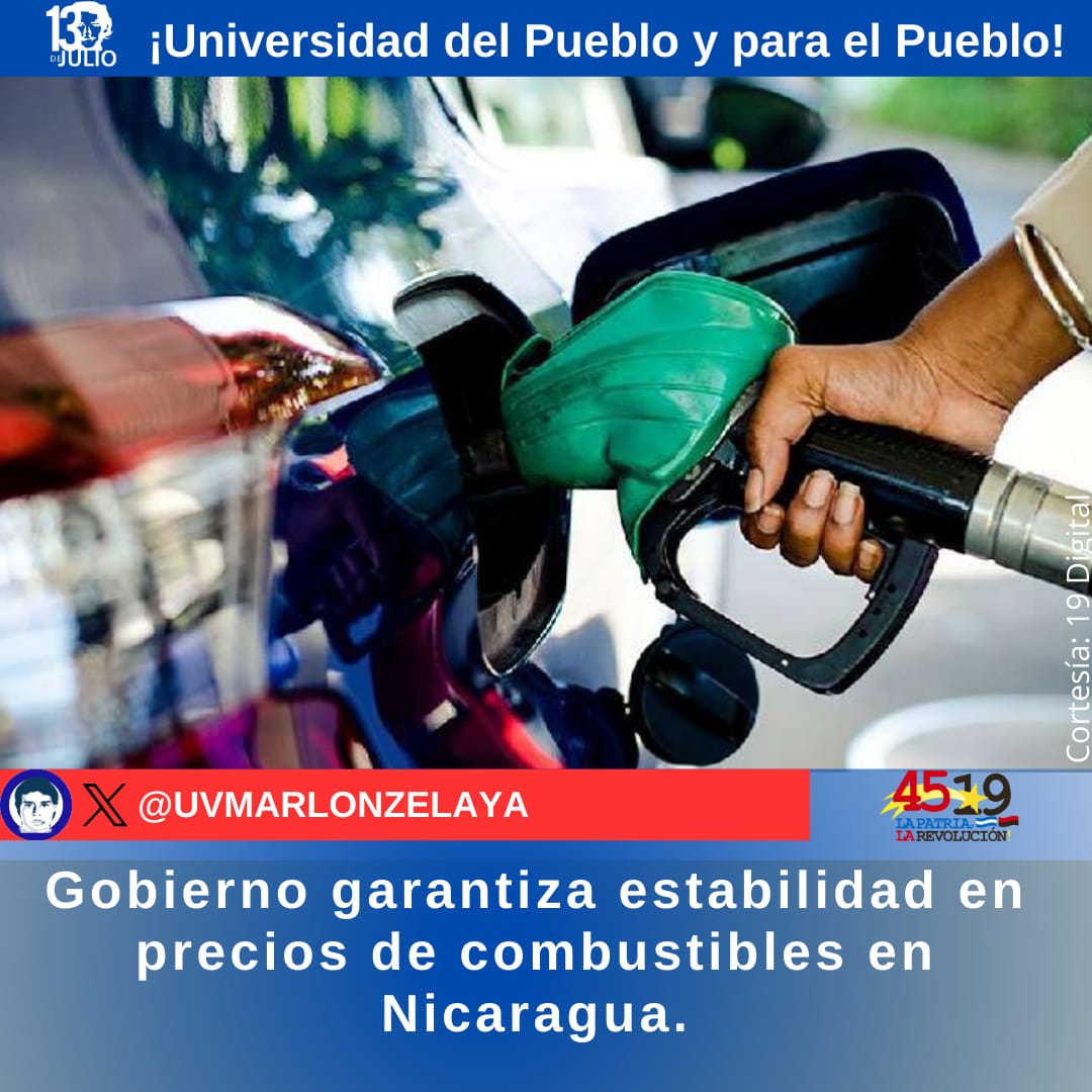 Se mantienen los precios de los hidrocarburos en #Nicaragua gracias al subsidio que da el gobierno 
#MaríaTantaAlegría
#SomosUNAN #SoyCSM
#ManaguaSandinista