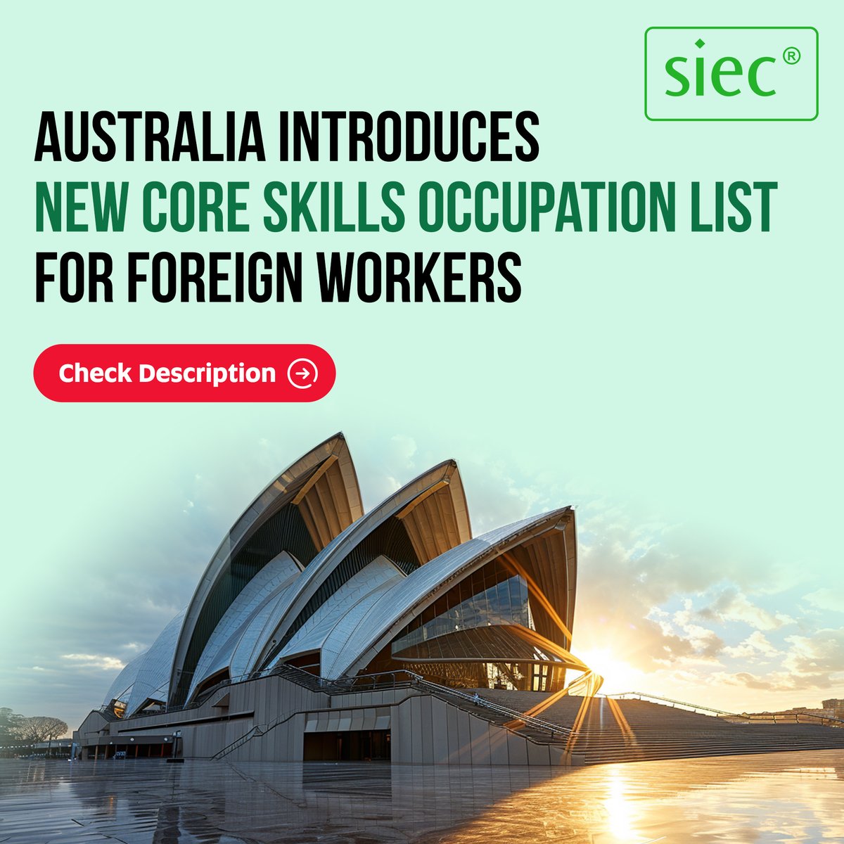 sieceducation's tweet photo. 📢 Big news for skilled migrants!

Australia's new Core Skills Occupation List (CSOL) launches Dec 3, 2024, replacing the TSS visa. Covering 456 occupations, it simplifies pathways to PR &amp; targets workforce needs. 🌏

#AustraliaMigration #SkilledWorkers #CSOLUpdate https://t.co/dKCdIiPa7c