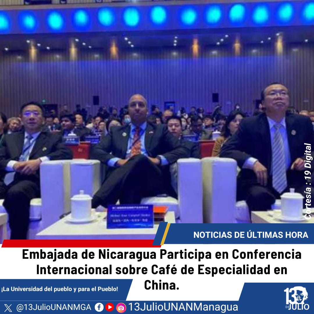 #Nicaragua participa en conferencia sobre el café en China 
#MaríaTantaAlegría
#SomosUNAN #SoyCSM
#ManaguaSandinista