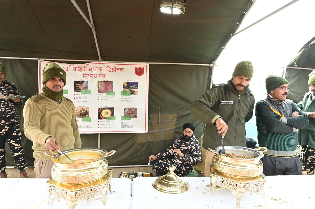 Today on 7/12/24 Mellets Mela was organised at 13 Bn SSB Dignibal to promote and educate the troops about benefits of Millets. Also banners of varities of Millets and their benefits also displayed in every stall. During Mellets Mela variety of foods also prepared.