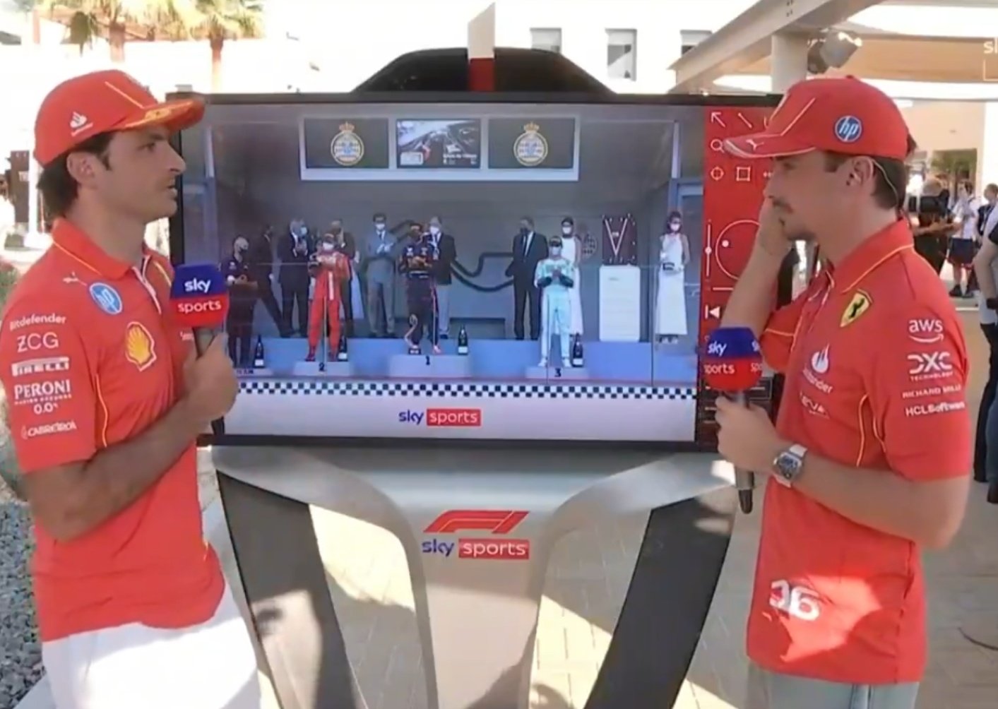 Charles Leclerc and Carlos Sainz