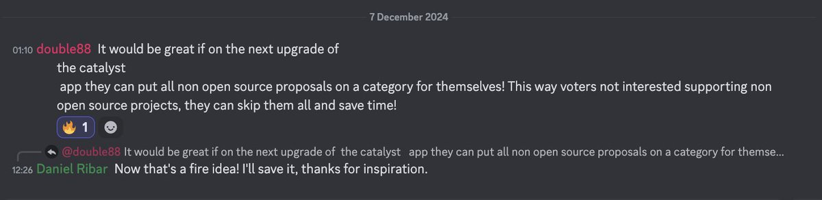Retweet for 'Yes'. Like for 'Maybe'. Bookmark for 'No'.

<a href="/Catalyst_onX/">Project Catalyst</a> feature request contest? 👀😅