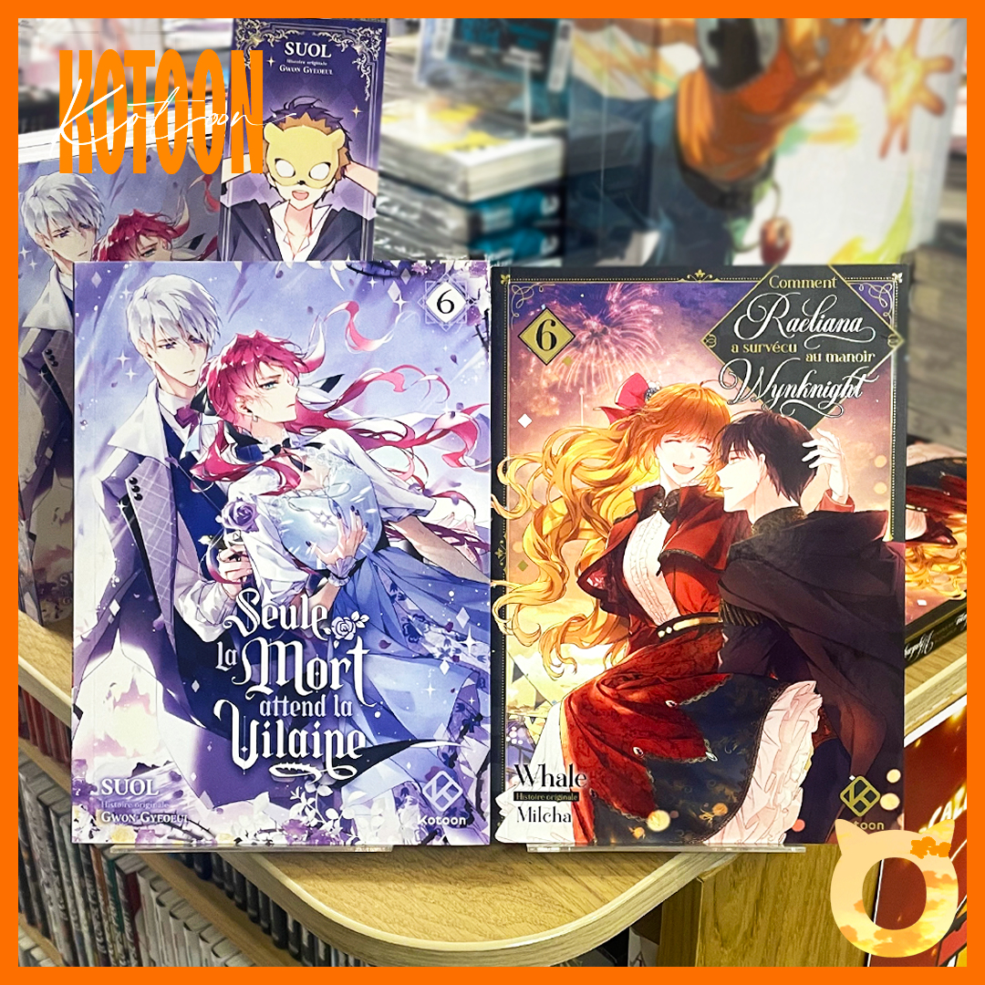 InokuMangaStore's tweet photo. Les nouveautés manga @kotoon_editions du 5 décembre, à retrouver chez INOKU ✨

-> Seul la Mort attend la Vilaine, tome 6
->  Comment Raeliana a survécu au Manoir Wynknight, tome 6
-> Let's Play, tome 4 🔥 https://t.co/upHJxmpClg