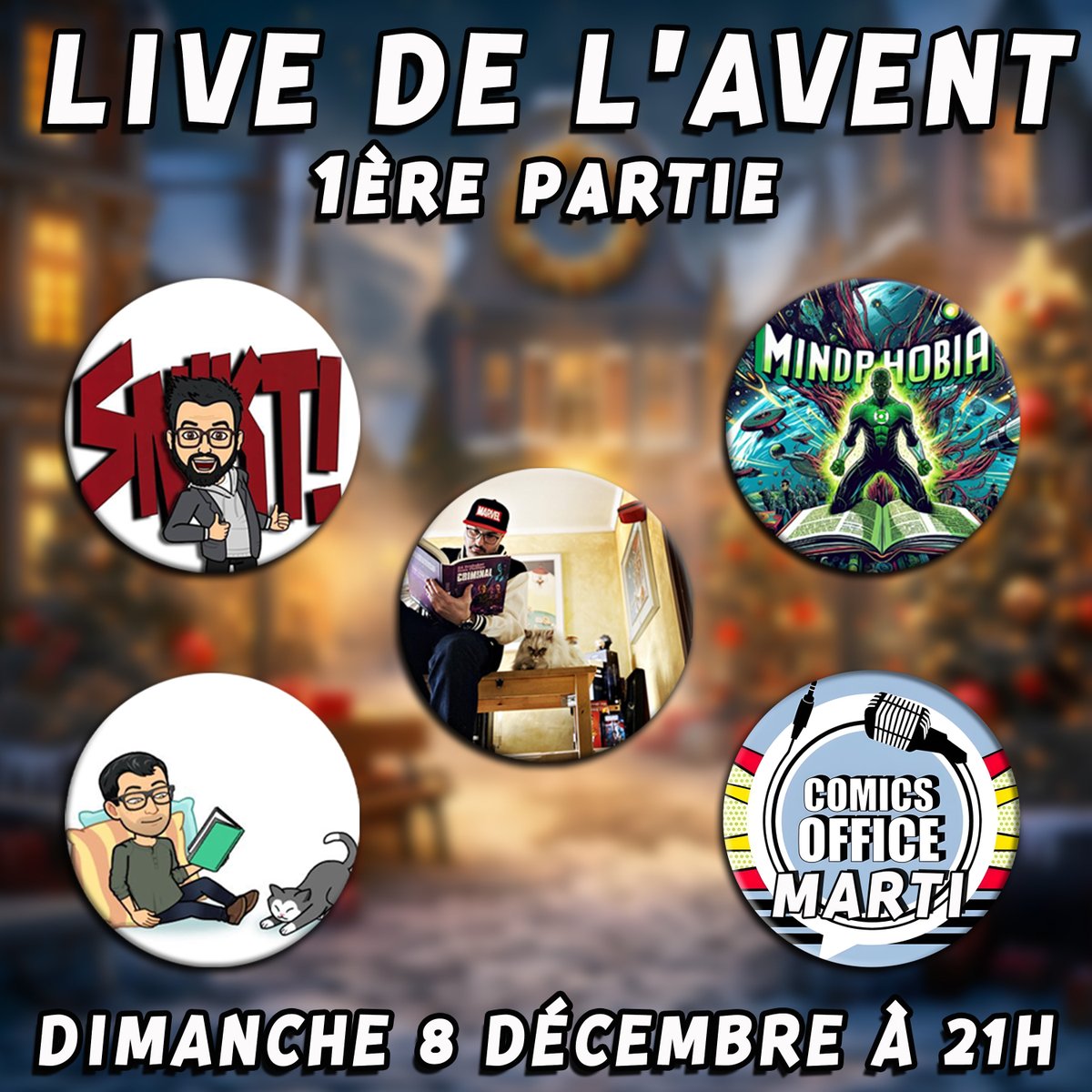julesetnico1's tweet photo. Demain dès 21h, retrouvez nous sur la chaine Youtube pour le premier live de l'avent! ===> https://t.co/TQS3u0sU0Q https://t.co/S68jMobkLU