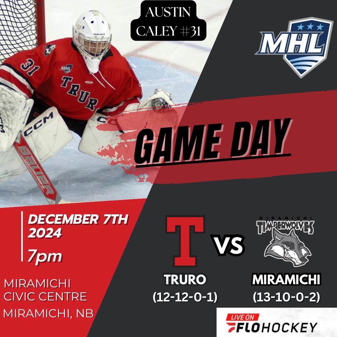 GAME DAY! We conclude our weekend on the road with our lone trip to Miramichi. Watch live on FloHockey at 7pm. #teamfirsT