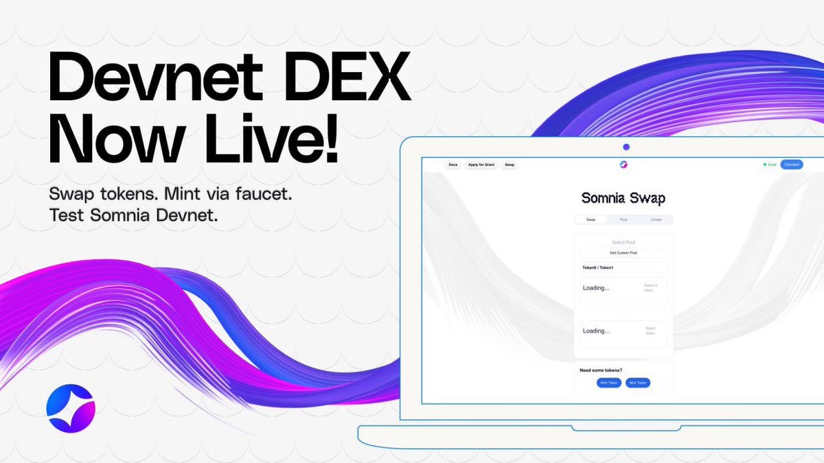 Bhheennyy's tweet photo. 🧑‍💻Somnia’s Devnet prototype DEX is LIVE

👉 Dive to : https://t.co/IIqaZ42f3T
👉Swap tokens
👉Create liquidity pools
👉Mint any tokens

You’re good to go 🤛 https://t.co/gmWcIDM2CJ
