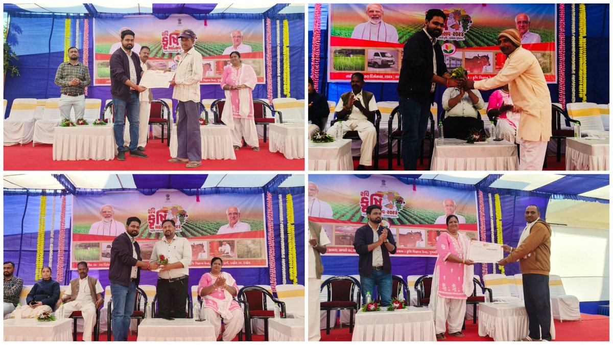 રવિ કૃષિ મહોત્સવ ૨૦૨૪,તા. ૦૬ અને ૦૭/૧૨/૨૦૨૪ ના રોજ દાહોદ તાલુકાના બે દિવસીય કૃષિ મેળા હેઠળ કૃષિ પરિસંવાદ/કૃષિ પ્રદર્શનનું આયોજન કે.વી. કે દાહોદ ખાતે કરવામાં આવેલ. જેમાં મોટી સંખ્યા માં ખેડૂતોએ ઉત્સાહભેર ભાગ લઈ રવી ખેતી પાકો/ મિલેટ પાકો/ પ્રાકૃતિક ખેતી/પશુપાલન વિશે માહિતી મેળવી.