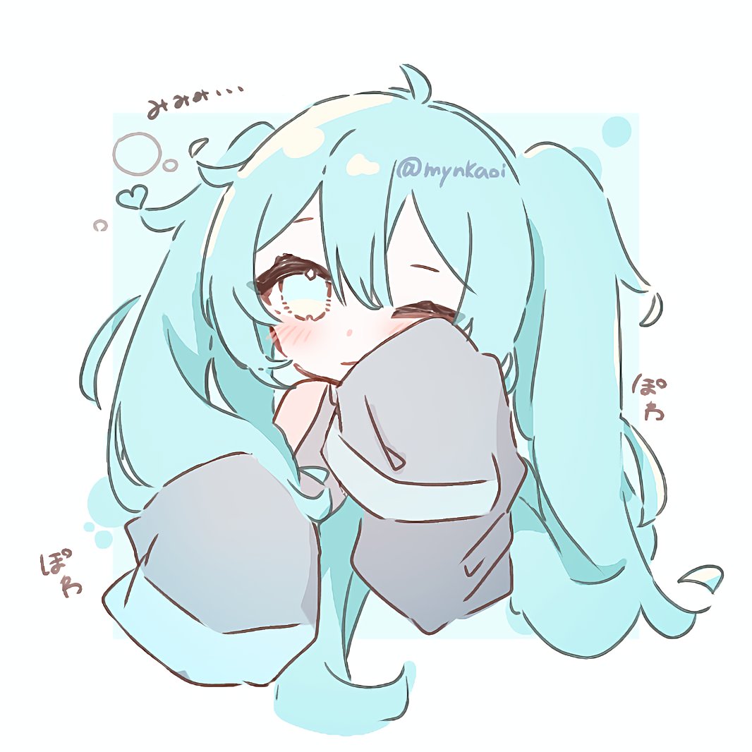 ねむい #初音ミク #初音ミクイラスト