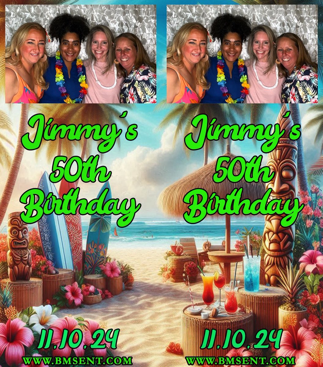 beaumondesound's tweet image. Jimmy’s 50th luau-themed surprise party was full of unforgettable moments and tropical smiles with our Photo Booth! #LuauParty #PhotoBoothFun #AlohaVibes #PhotoBooth 🎉🌺📸