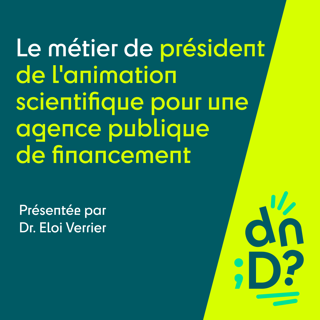 Mercredi à 12h, retrouvez une nouvelle vidéo pour notre playlist les #métiers de la #recherche. Dr. @eloi_verrier   vous parlera de son rôle de président de l'animation #scientifique pour une agence publique de #financement.
#duneufdocteur #mediationscientifique #biologie  #virus