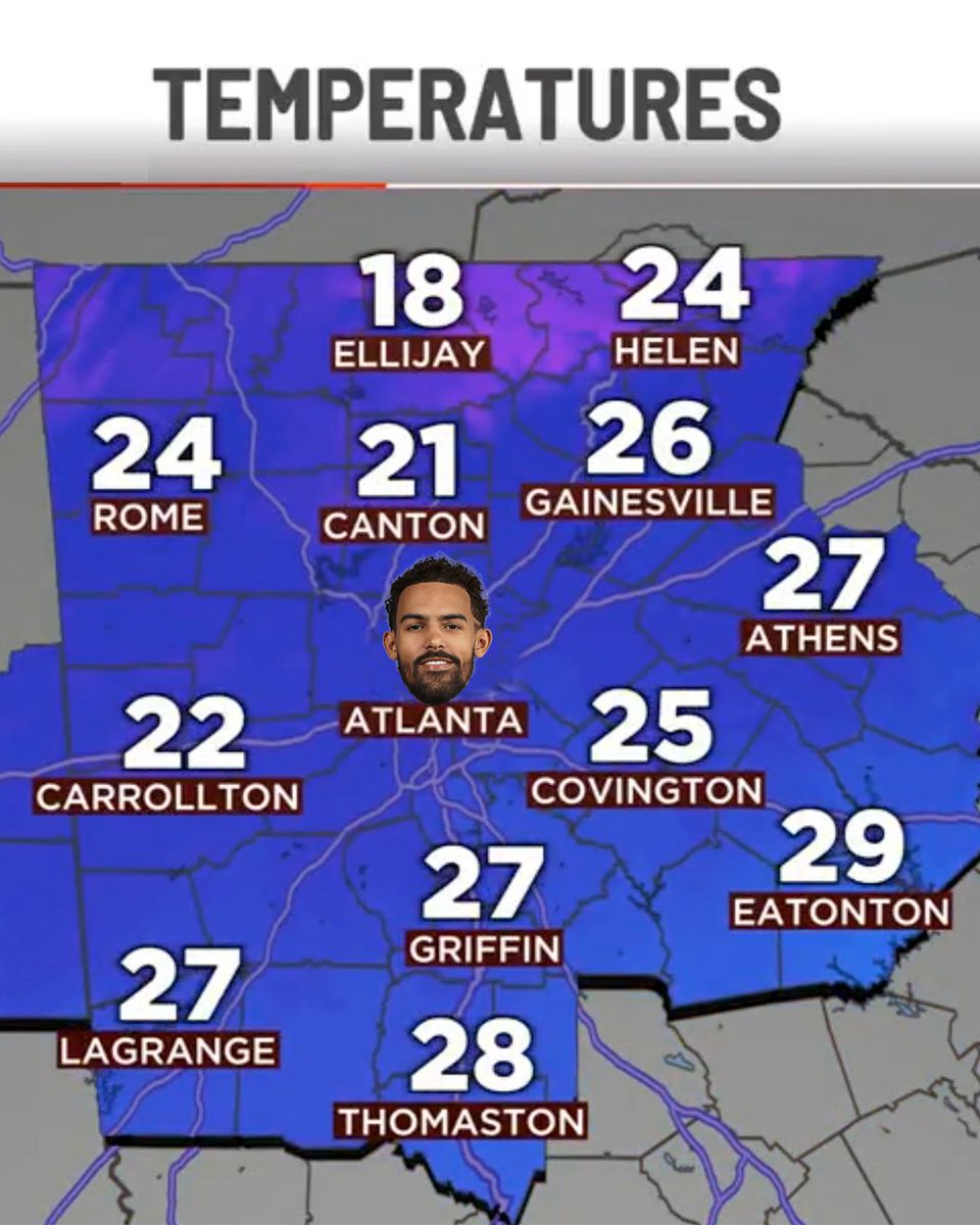 ATLHawks's tweet photo. No surprise here, it's freezing 😏❄️ https://t.co/azQfOI6Xa9