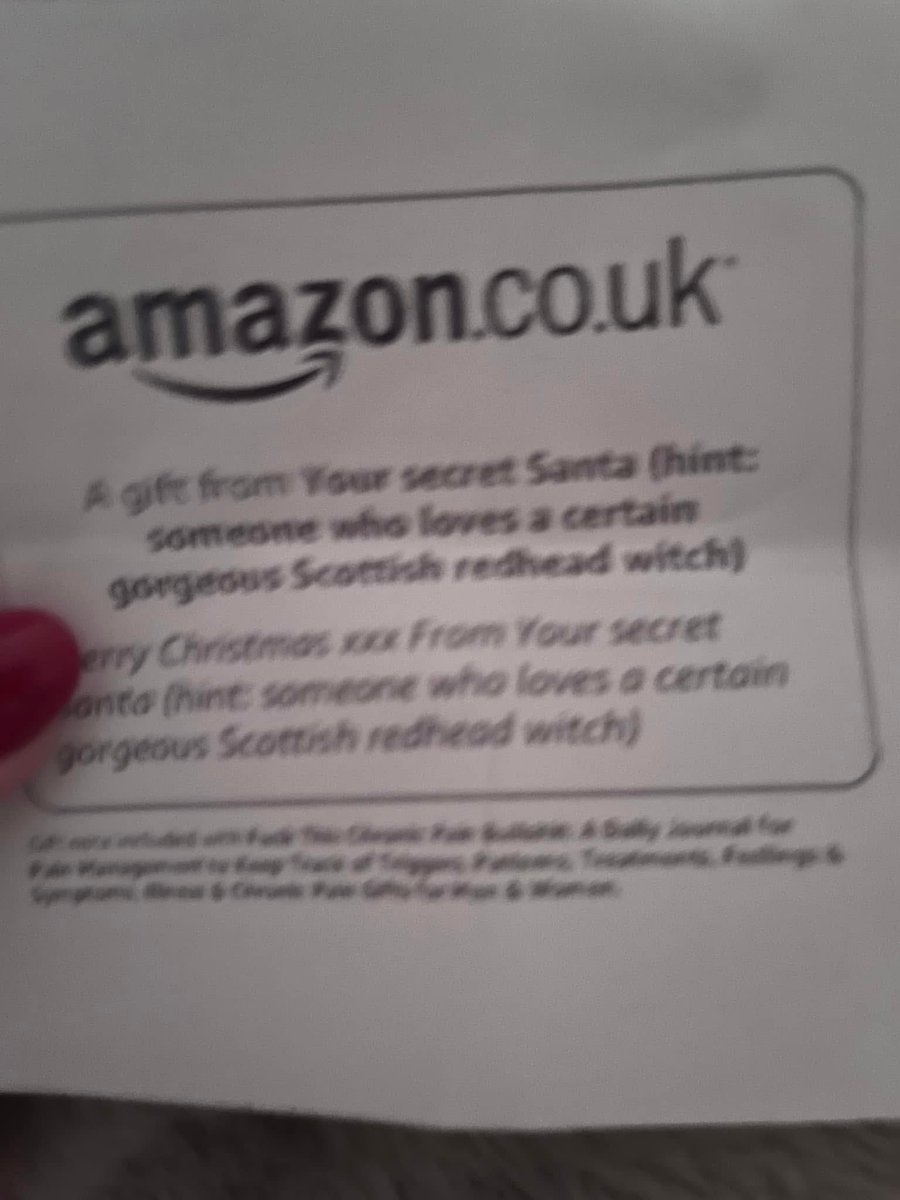 CaitLeaming's tweet photo. @RuthieConnell this was the note I used for my secret Santa, wonder what fave me away? 🤣🫶🏻 https://t.co/Ta5HcBOjAX