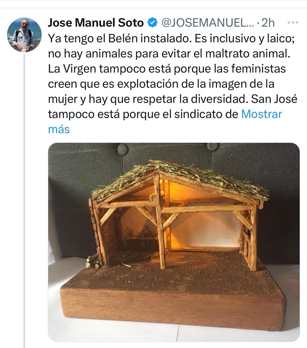 Idiazaquso's tweet photo. El Belén de José Manuel está tan vacío como sus conciertos https://t.co/ap8iiAq045