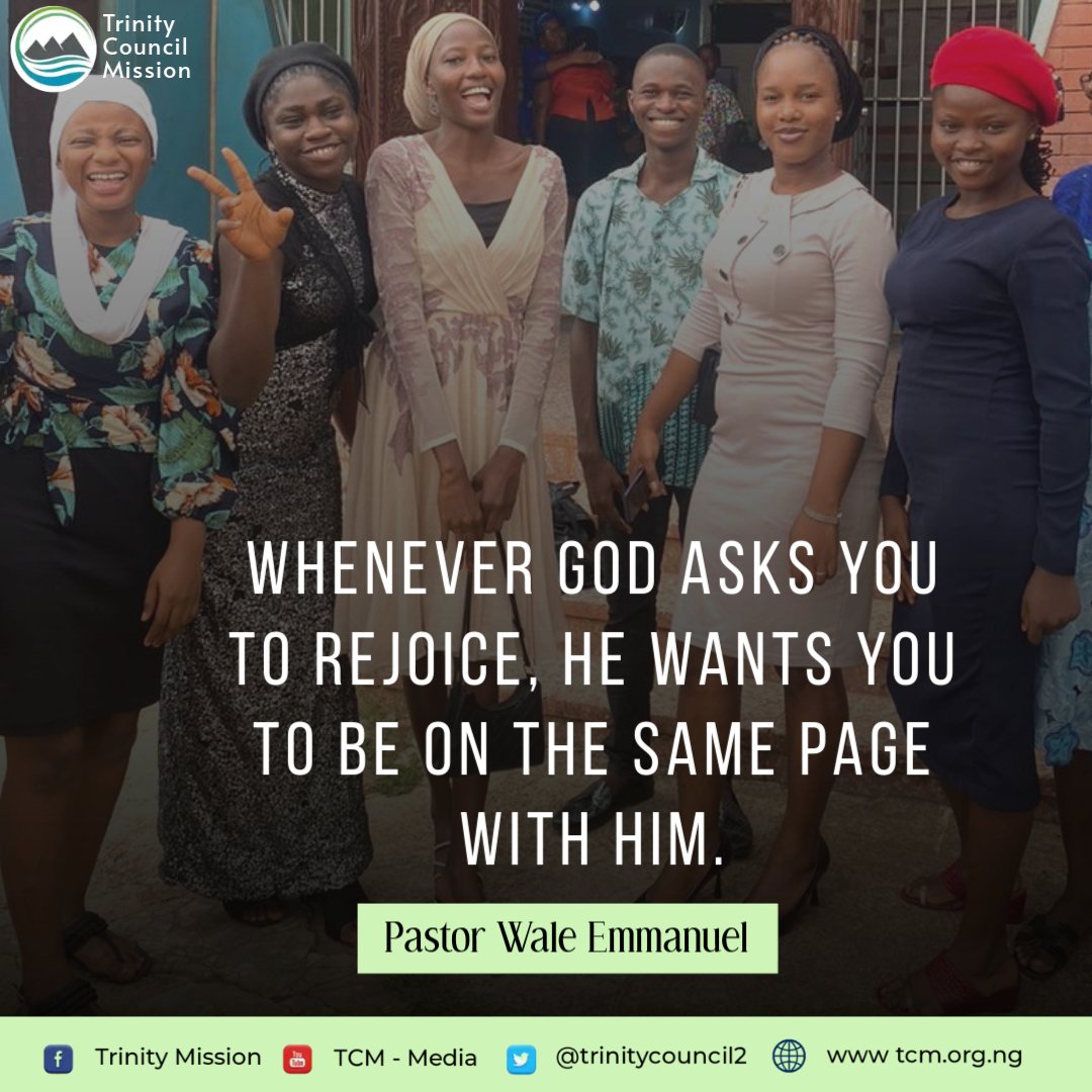 trinitycouncil2's tweet photo. Happy weekend, Family.

Remember to always rejoice. https://t.co/QYbzojT7PW