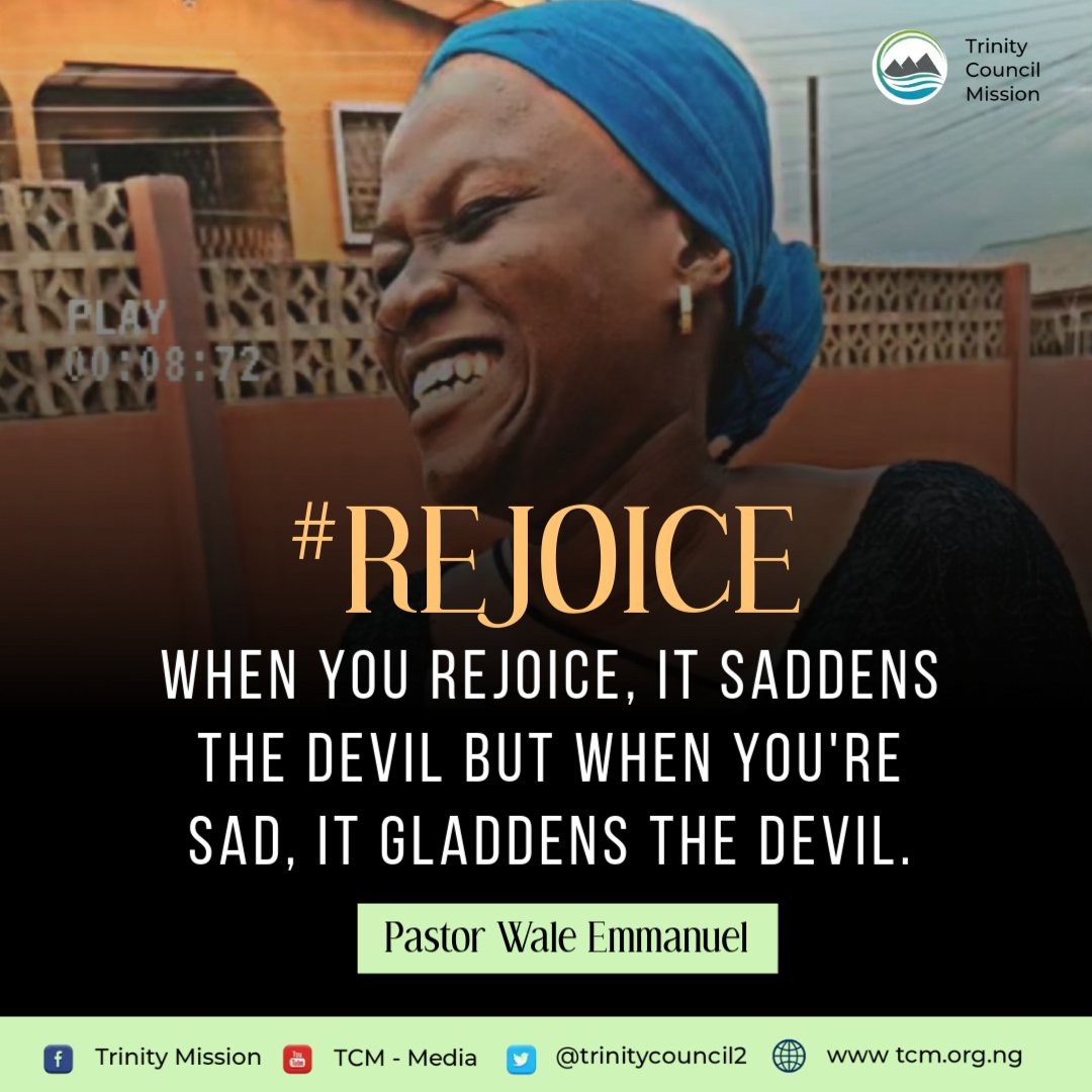 trinitycouncil2's tweet photo. Happy weekend, Family.

Remember to always rejoice. https://t.co/QYbzojT7PW
