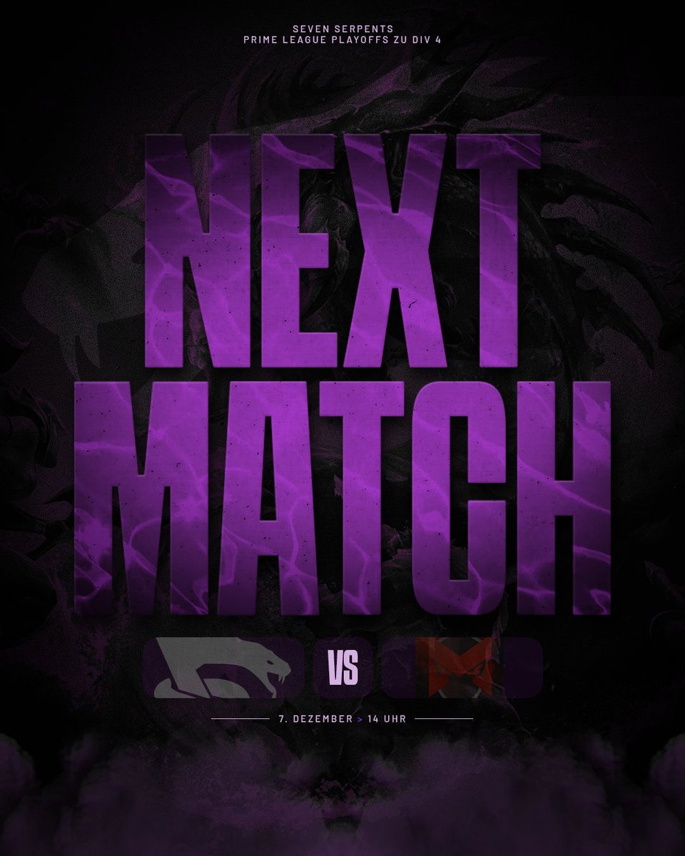 7 Serpents eSports (@7serpents_) on Twitter photo Playoffs Spieltag zu Div 4!
📆Heute 14 Uhr
Unser Team Rising spielt heute gegen <a href="/MarlianeSports/">Marlian_eSports</a> wir wünschen beiden Teams viel Erfolg! 🎉 Playoffs Spieltag zu Div 4!
📆Heute 14 Uhr
Unser Team Rising spielt heute gegen <a href="/MarlianeSports/">Marlian_eSports</a> wir wünschen beiden Teams viel Erfolg! 🎉
