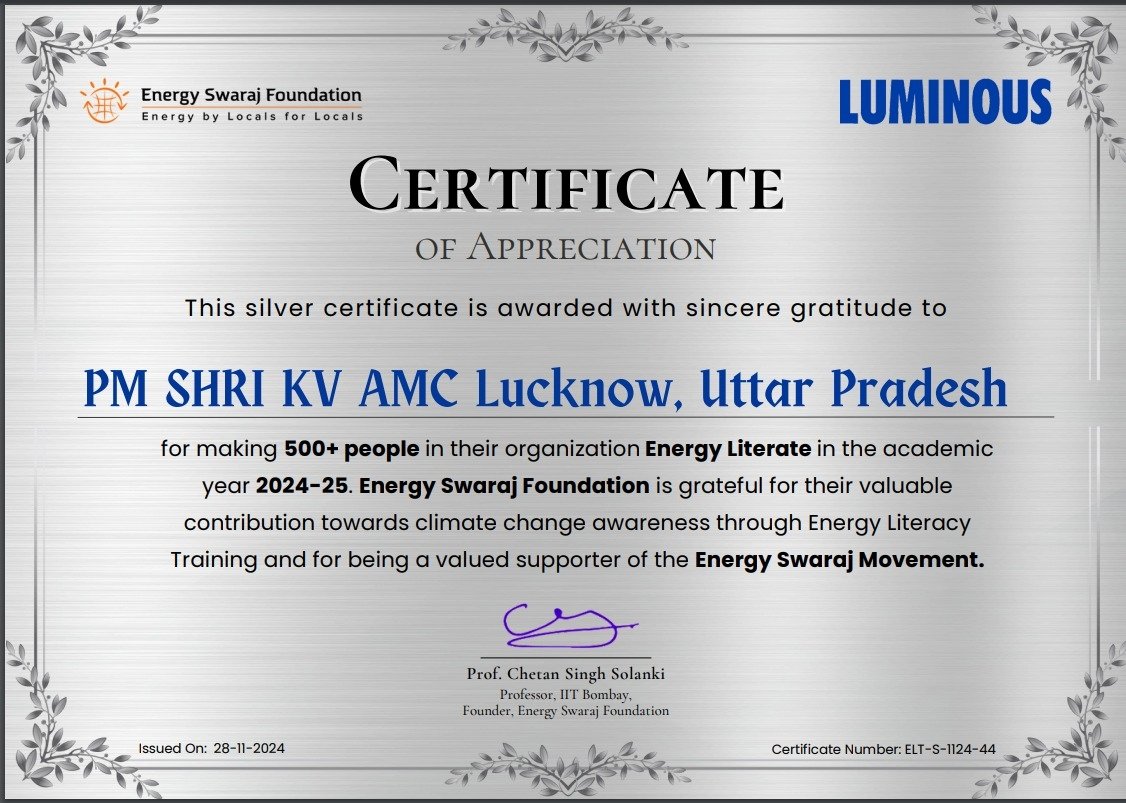 PM SHRI KV AMC Lucknow tweet media