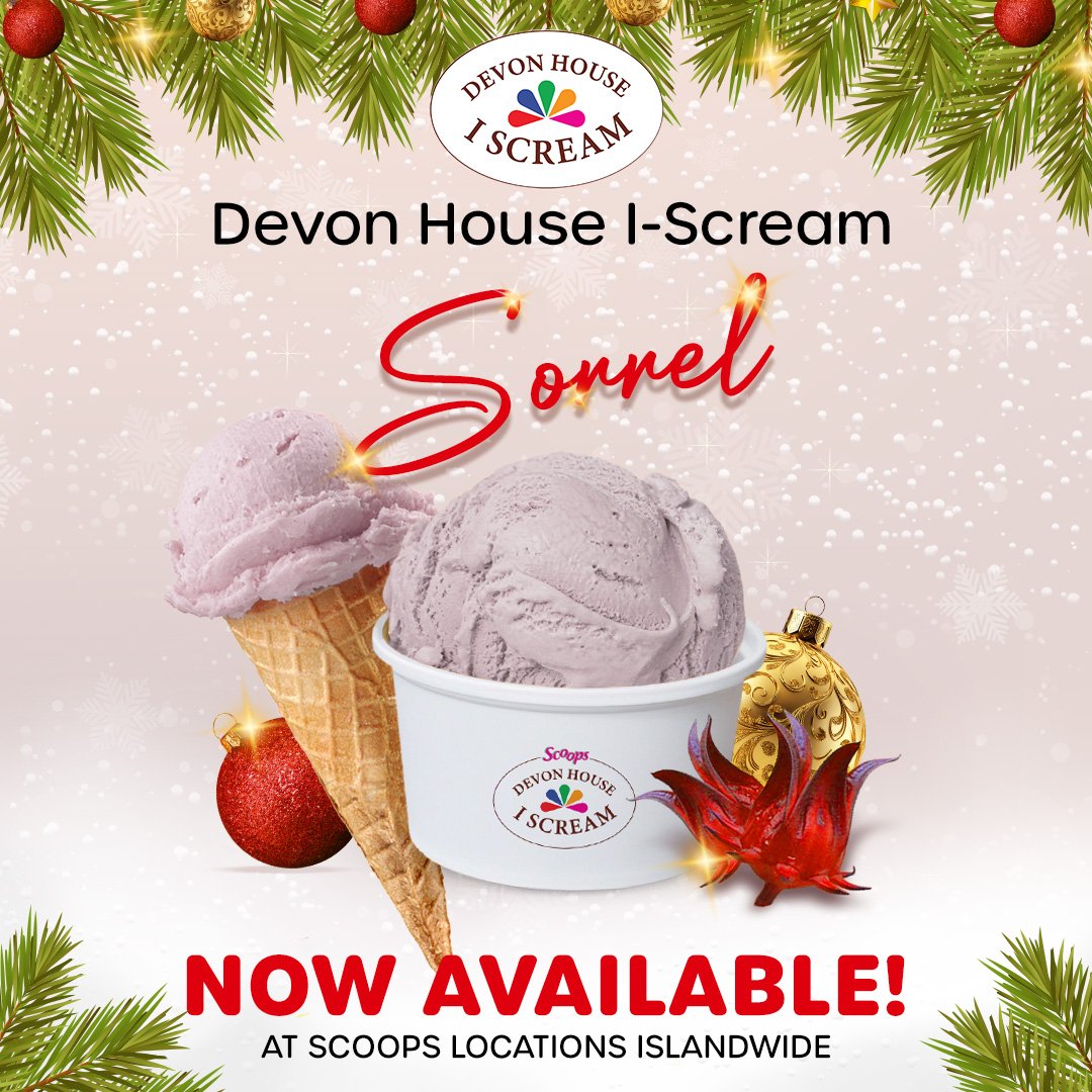 scoopsja's tweet photo. It’s not a true Jamaican Christmas without a scoop of our Sorrel Ice Cream! 🍦 ✨   Back by popular demand- get yours now at our locations before it's gone! 
#ScoopsofJamaica
#DevonHouseIScream
#AuthenticJamaicanIceCream https://t.co/hhVaNkm9cv