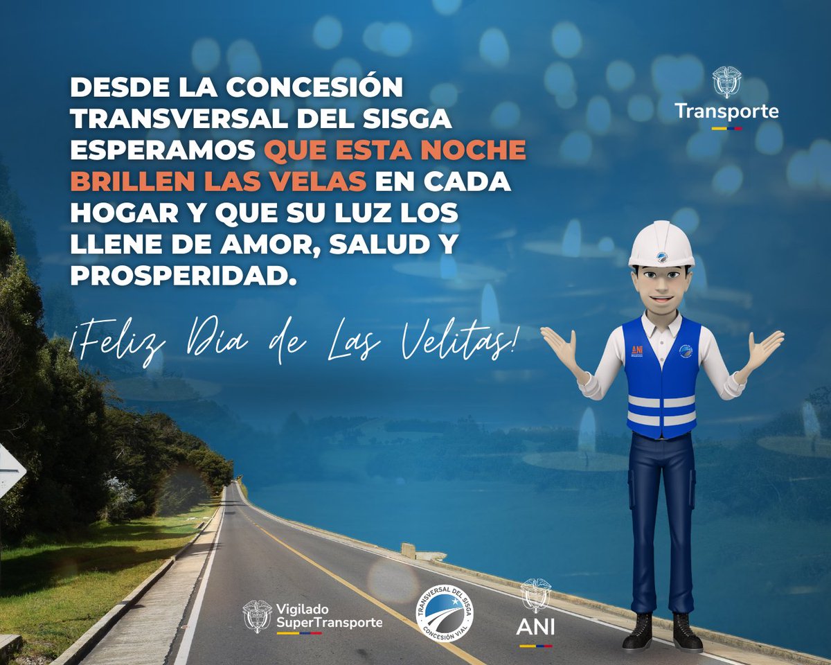 Concesion_Sisga's tweet photo. ✨ Hoy iluminamos el camino juntos ✨

En esta noche especial del #DíadelasVelitas, enviamos un saludo lleno de luz y esperanza a toda la comunidad y a los usuarios de nuestra vía.

🕯 Que cada velitas encendida hoy sea símbolo de unión, paz y buenos deseos para todos.💙 https://t.co/uGO8Z7JaX9