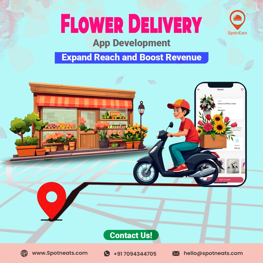 SpotnEatsoff's tweet photo. SpotnEats offers a powerful #FlowerDelivery App Development solution to manage your business effortlessly. From order placement to delivery tracking. 💐 

Contact us : https://t.co/gQO71K7eyK

#flowerdeliveryapp #flowerdeliveryappdevelopment #flowerdeliverysoftware  #SpotnEats https://t.co/M6MSIgjYq9