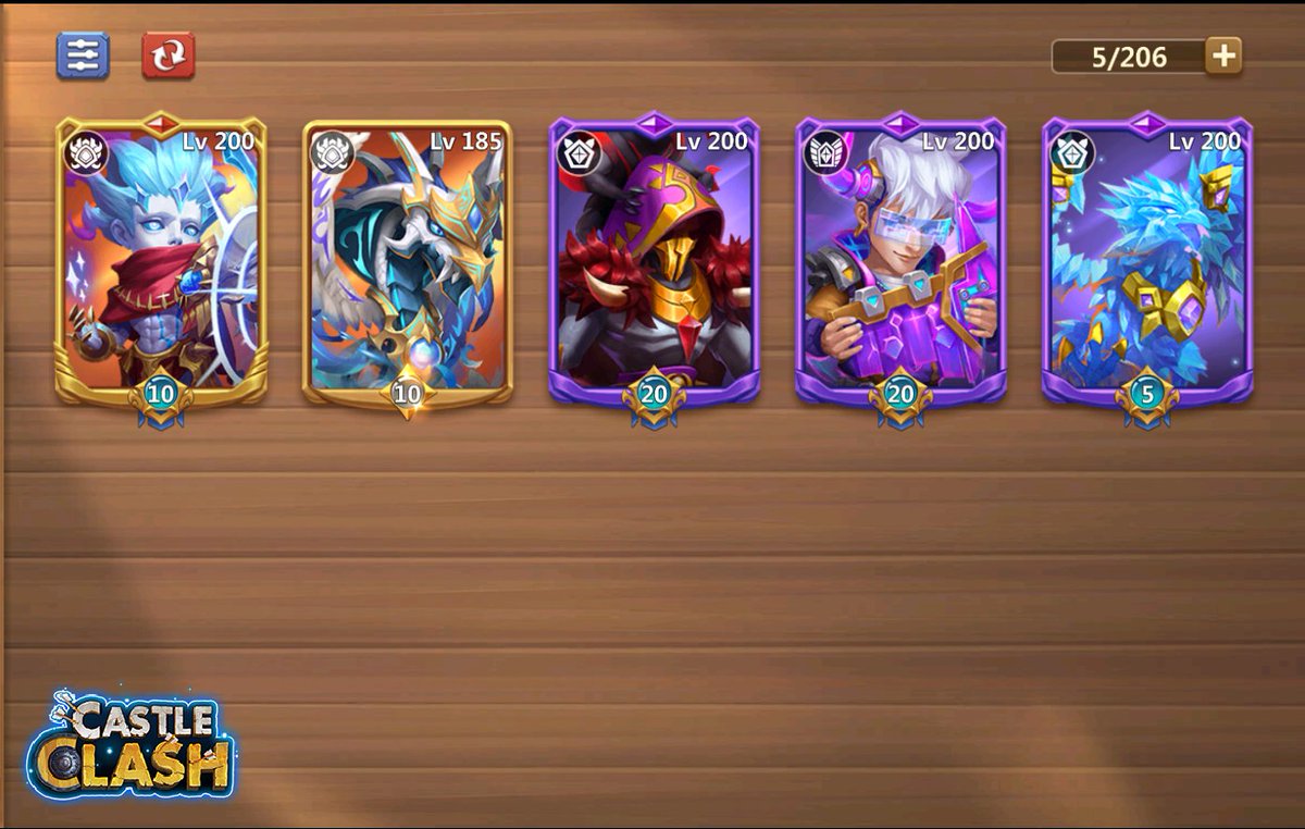 plitplout's tweet photo. My new team for Behemoth Bosses in Lost realm
#castleclash #cbcevent https://t.co/4kQ3rgcwfv