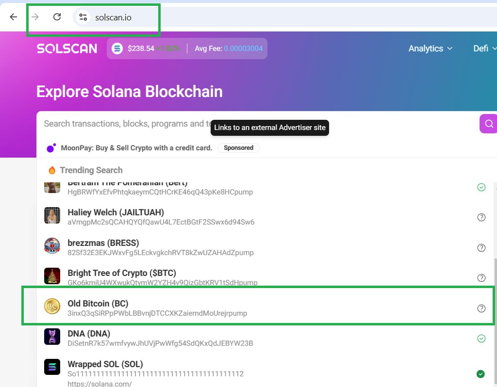 oldbitcoincto's tweet photo. $BC TRENDING ON SOLSCAN https://t.co/6HOU2U1HRY