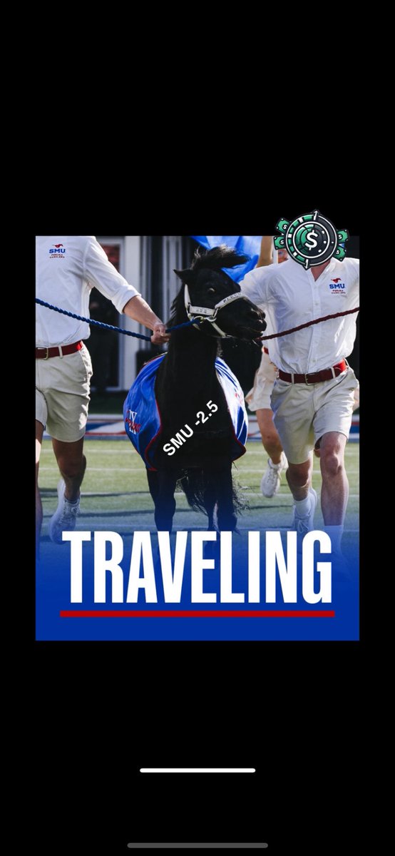 Bet_Intangibles's tweet photo. 🚨🚨🚨 Intangalert: Peruna is traveling with the SMU team. SMU -2.5🔒 🚨🚨🚨 https://t.co/O7kU4LfqcI