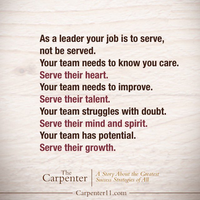 Real leaders serve 👇