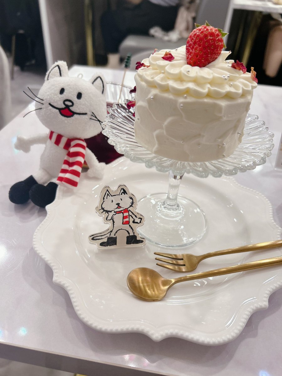 boc_ox's tweet photo. さっき交換していただいたニコルとショートケーキ食べてきました🎶すとろべりーです https://t.co/1SPpJ5s2wV