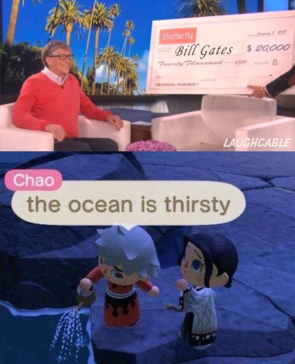 The ocean is thirsty Follow us for more content like this 💚 Join our meme  community via the link in bio! #humor #memes #explore #billgates #rich  #funny